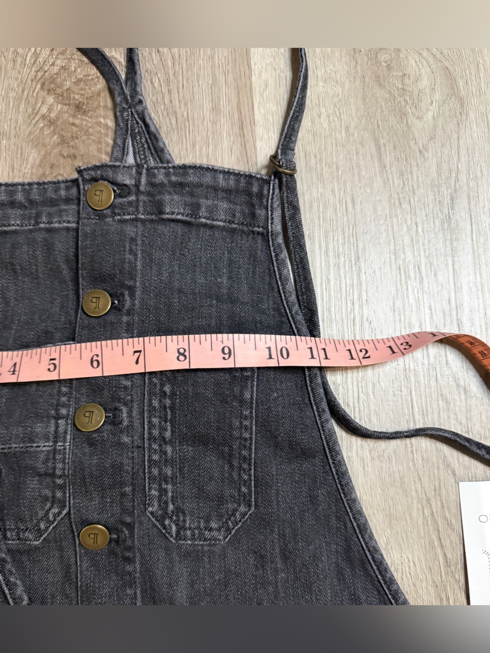 Pilcro Anthropology Black Denim Overall Jumpsuit with Button Front - Picture 15 of 16
